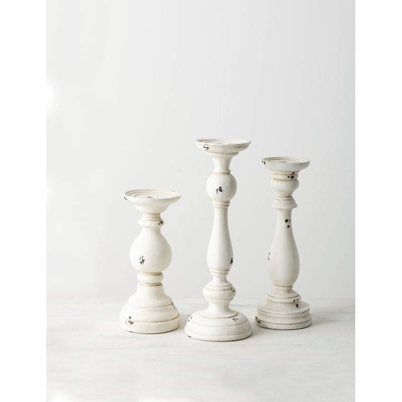 16.75'' H Polyresin Tabletop Candlestick