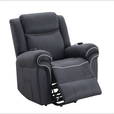 Fauteuil inclinable électrique en microfibre Domana