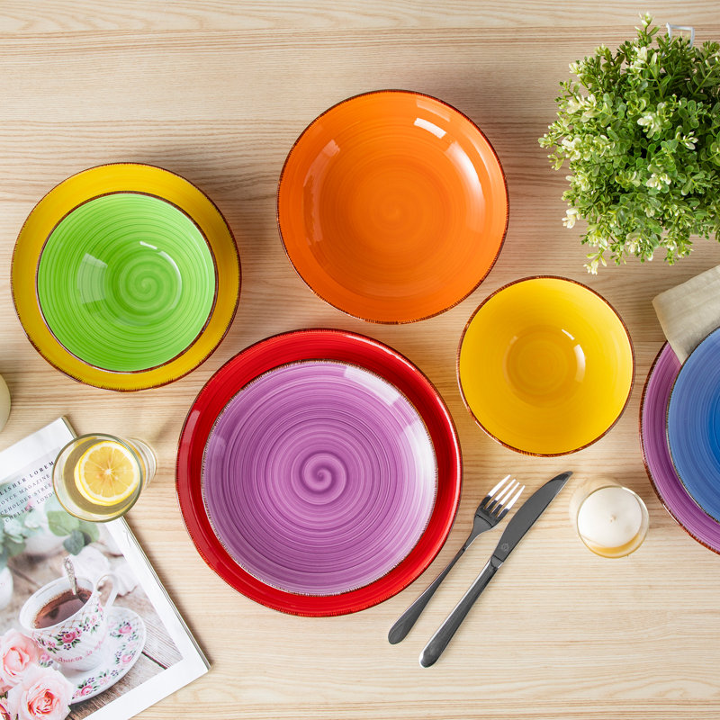 Dinnerware , Red/Orange