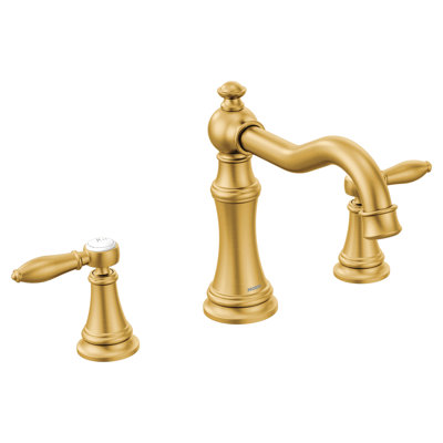 Garniture de robinet de baignoire romaine à deux poignées à fixer sur plateau Weymouth