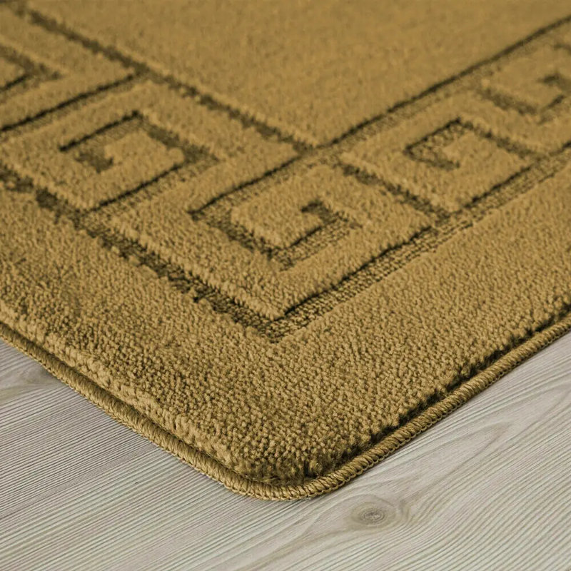 Rectangle Geometric Area Rug, Ochre, Rectangle 40 x 60 cm