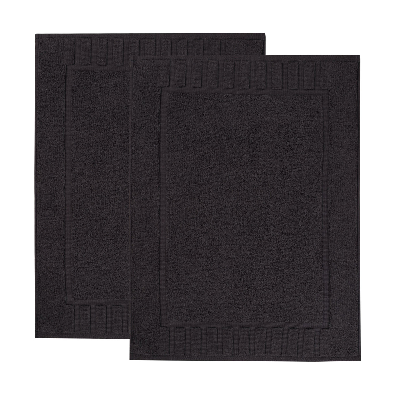 Pardue Cotton Bath Mat, Black, Geometric