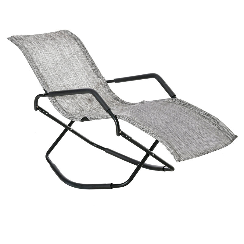 Chaise longue à bascule berçante, chaise longue à bascule pour bronzer, bronzage, chaise de patio extérieure pliable et portable