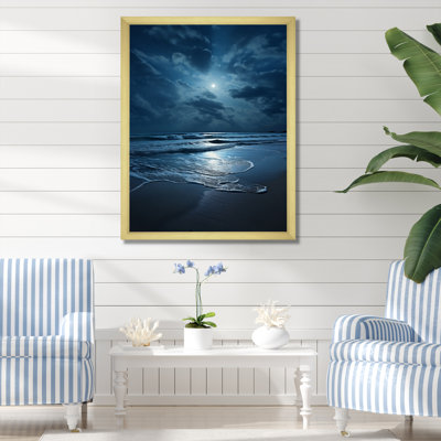 Beach Photo Serene Moonlight I, reproduction d'art sur toile