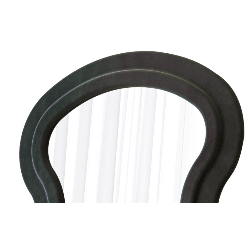 Flannel Full Length Wave  Floor Mirror  For Bedroom Living Room Hanging Or Against The Wall Black