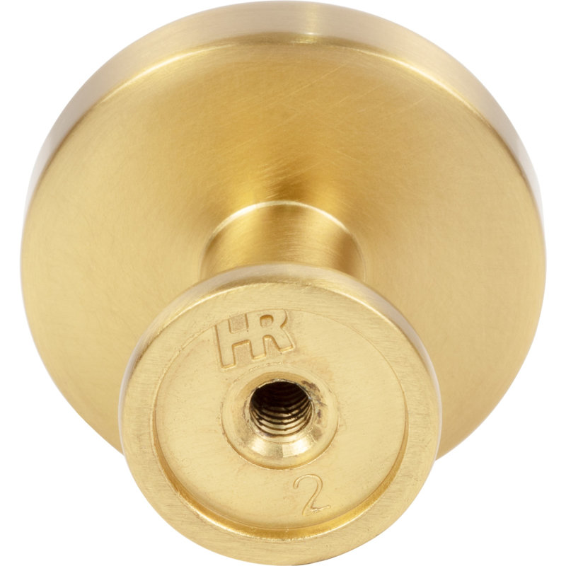 Richard Round Knob, 1 1/4", Brushed Gold