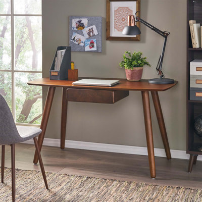 Modern Study Computer Desk With Spacious Work Surface And Built-In Drawer, Perfect For Home Or Office Use