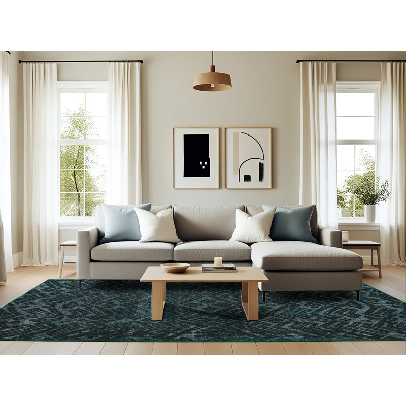 Tapis abstrait moderne 4648, Rectangle 6 pi x 9 pi
