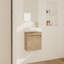 Meuble-lavabo à fermeture en douceur avec lavabo