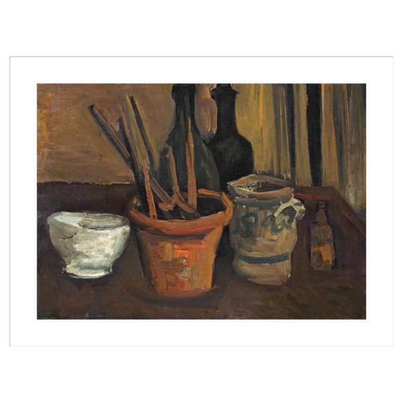 «Still Life of Paintbrushes In a Flowerpot» par Vincent van Gogh, impression giclée encadrée, H 31,84 po x l 41,5 po