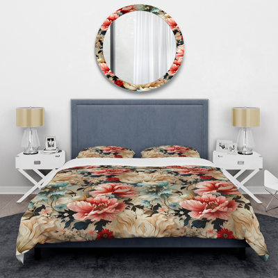 Ensemble de housse de couette multicolore Vintage Whispers