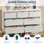 119.4 cm W Chest of 7 Drawers