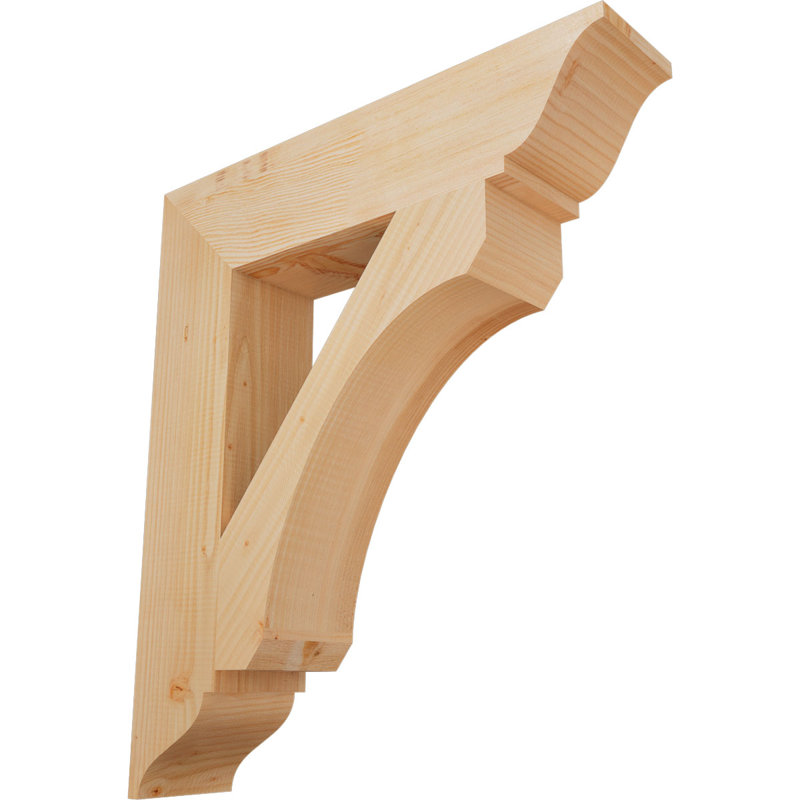 Support en bois rustique traditionnel BKTLEC01, Douglas (lisse), H 32 po x l 5,5 po x P 28 po