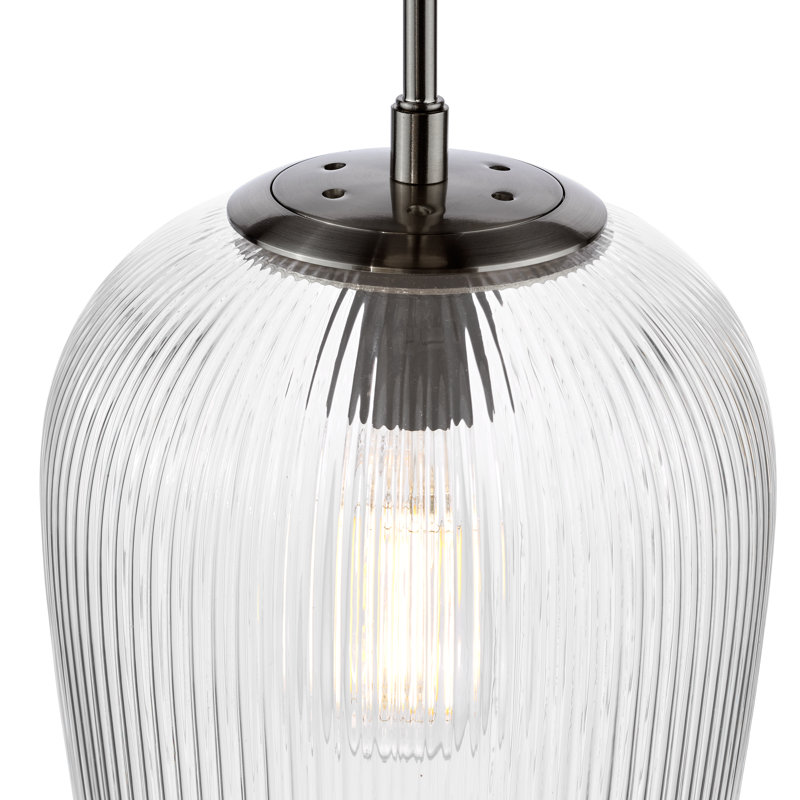 Abrielle 1LT PENDANT, Brushed Nickel/Clear