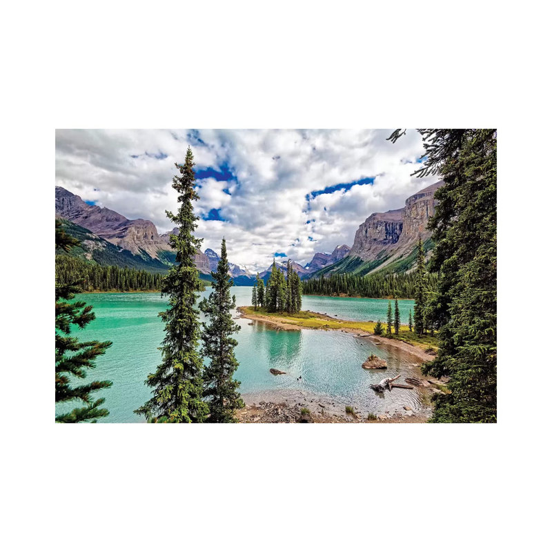 «Spirit Island View, Maligne Lake, Alberta, Canada» par George Oze - photographie sur toile tendue