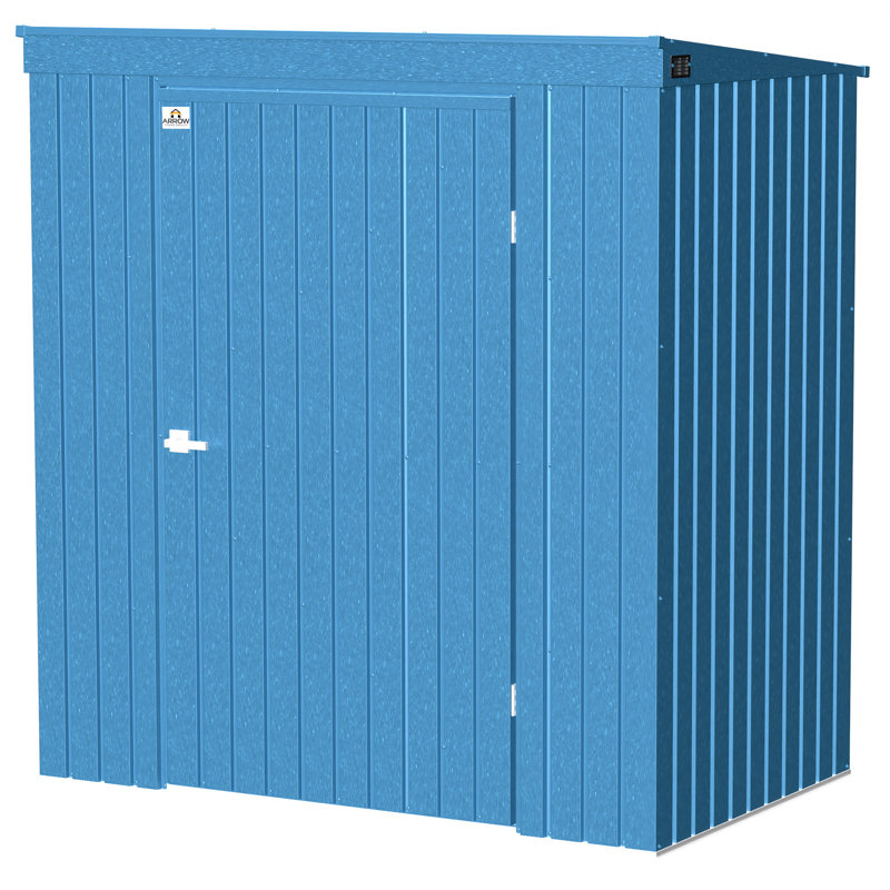 Elite Steel Storage Shed, 6X4, Blue Grey