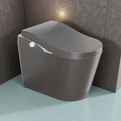 Modern Smart Toilet With Bidet, Heated Seat, Auto Flush & Remote Control