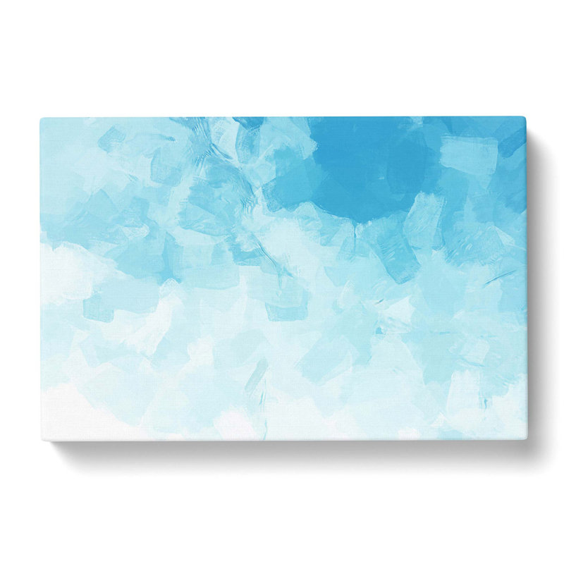 White Pursuing The Blue In Abstract - Wrapped Canvas Print, 50cm H x 76cm W x 3cm D