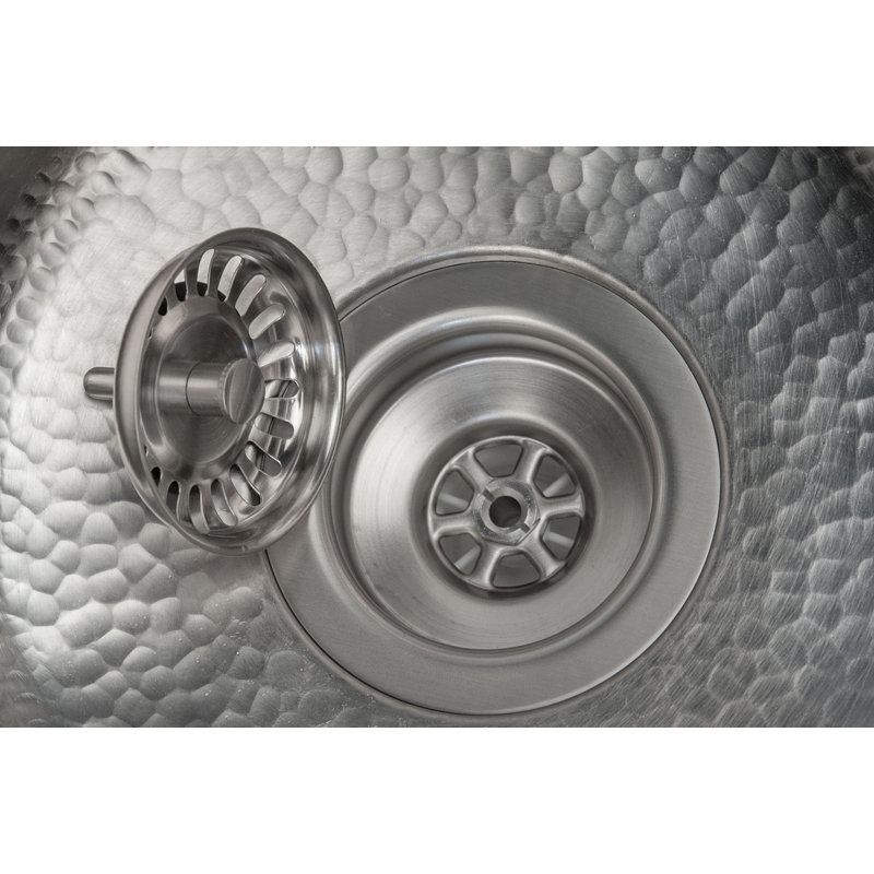 3.5" Kitchen, Prep, Bar Basket Strainer Drain - Brushed Nickel