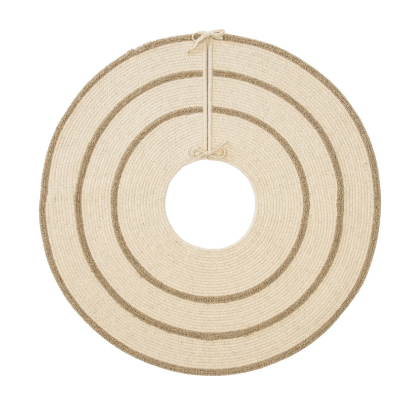 Jupe d'arbre de Noël Cozy, Naturel, H 0,5 po x l 44 po x P 44 po