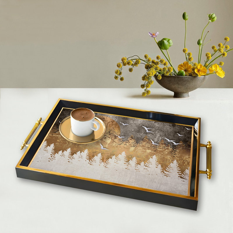 Elegant Glass Tray, 19.7 x 11.4 x 1.4 inches | 100% Durable Glass Construction | Easy to Clean with Damp Cloth | Ideal for Serving, Decorative Display, and Organizing | Stylish Addition to Home Décor