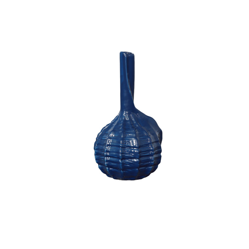 Ceramic Vase Gloss Finish Navy Blue