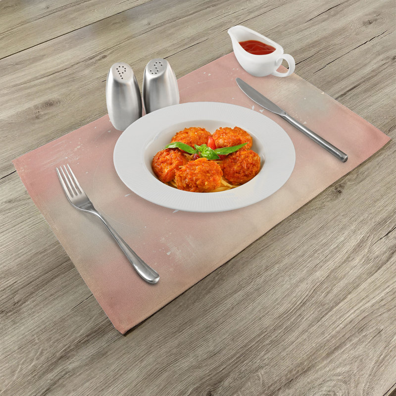 Ensemble de 4 napperons roses Ambesonne