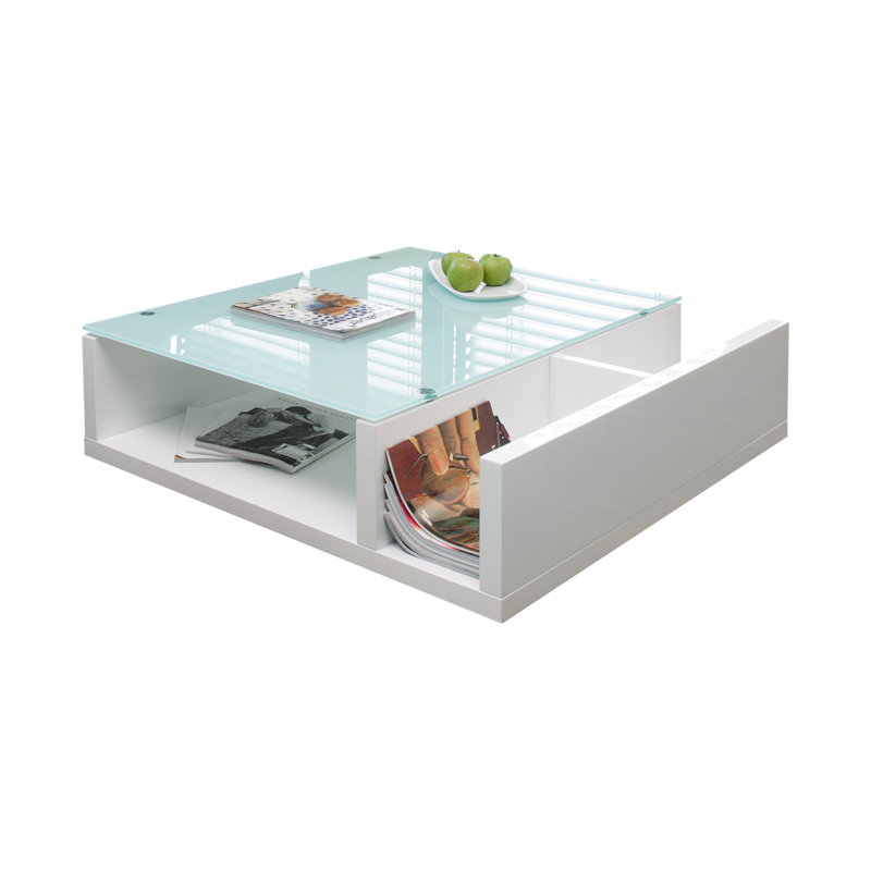 Jazyra Abstract Coffee Table, White