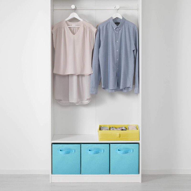 Cube de rangement en tissu pliable, Bleu