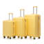 20 po / 24 po / 28 po 3 pièces / ensemble en valise à roulettes ABS, couleur assortie, avec serrure à combinaison