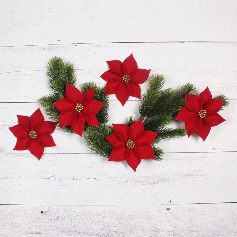 C - Ensemble de 5 bourres de poinsettia