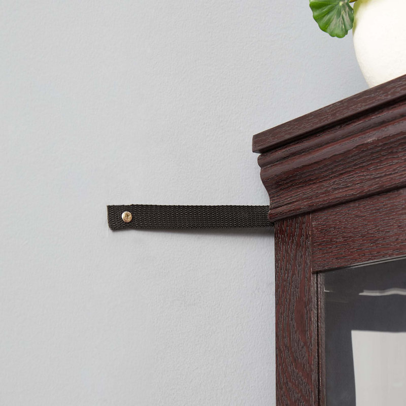 Vitrine lumineuse vitrée, vitrine, cuisine, ampoule de garde-manger incluse, Cerisier