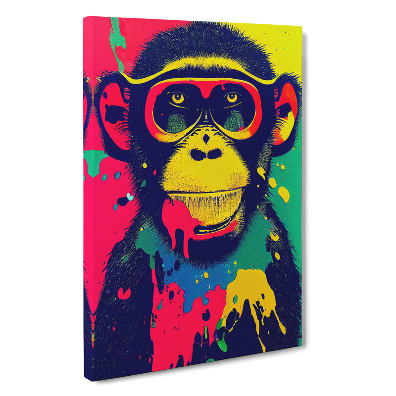 Painted Monkey No.2 Abstract - Wrapped Canvas, 50cm H x 35cm W x 3cm D