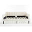 Lit de jour rembourré en velours beige Elena-711057739