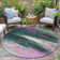 Machine Washable Indoor/Outdoor Xhevrie Green Rug