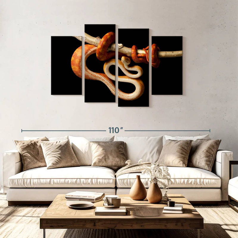 Brampt Red Tailed Boa, 48" H x 75" W