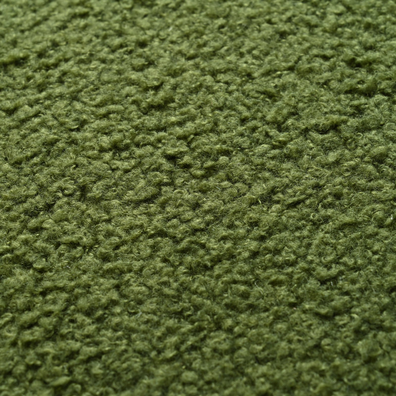 Teddy Upholstered Ottoman, Dark Green