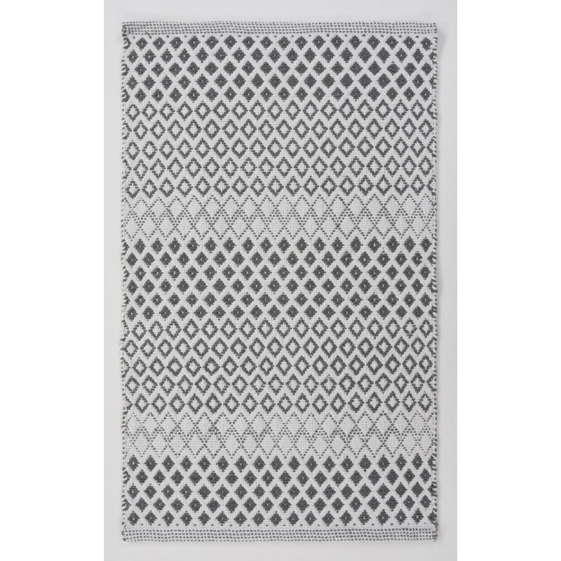Cotton Geometric Indoor Rug, Rectangle 1'9" x 2'10"