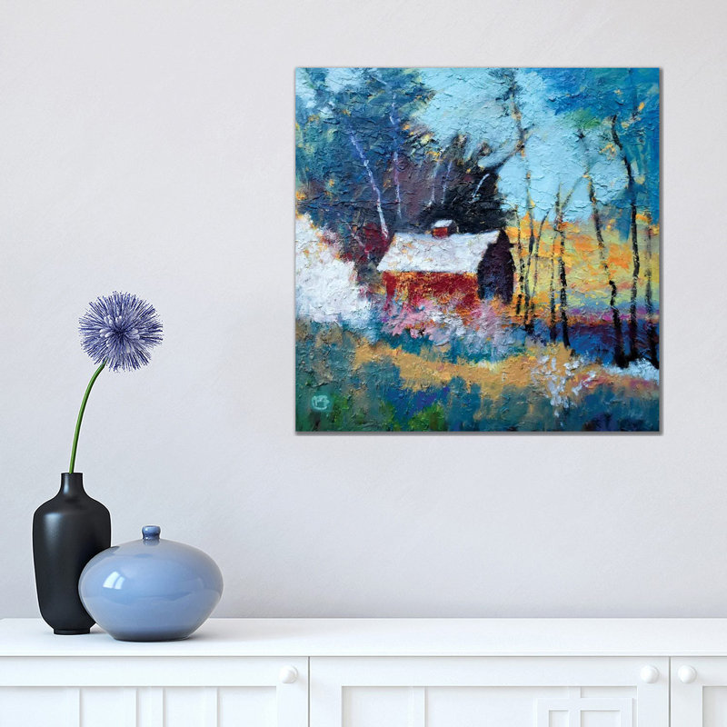 Barn In The Woods by Kip Decker - Wrapped Canvas Painting, 66.04cm H x 66.04cm W x 1.9cm D