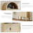 71" Tall Arched Fluted Storage Cabinet, Modern Arched Pantry Cabinet with 4 Tier Shelves-2100838316