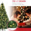 700 arbres de Noël à DEL blanc chaud, 7 pi de sapin double, 2154 pointes, base en métal stable pour les occasions festives, branche incluse