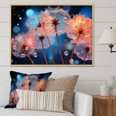 «Teal Dandelion Dancing in the Morning», reproduction sur toile