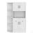 Multifunctional left-right combination hall cabinet (can be used separately) with storage and 4 hooks, storage cabinet/ hall tree 2 in 1 for living room, kitchen and hallway-499418336
