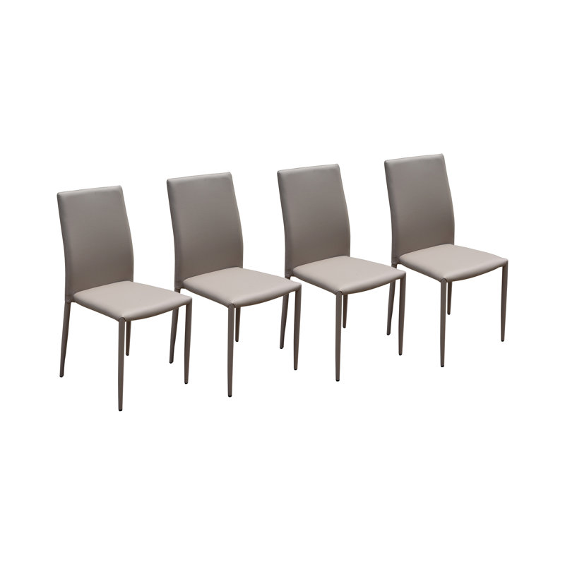 Nell Upholstered Stacking Dining Chair, Light Grey