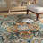 Vahakn Hand Tufted Wool/Cotton Southwestern Rug in Blue/Rust-1887973420