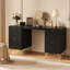Bureau d'ordinateur 59 "avec 4 tiroirs classeurs - Bureau de direction en bois pour bureau personnel