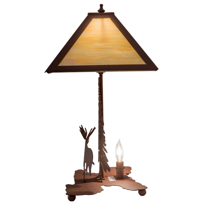 21"H Moose on the Loose Table Lamp, Beige