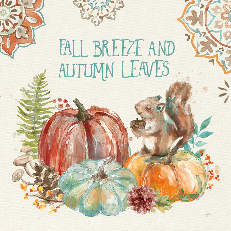Autumn Friends IV, H 20 po x l 20 po x P 1,25 po