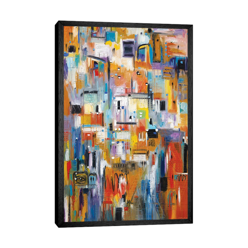 A Day at the Museum 1 Piece Painting on Canvas, 101.6 cm H x 66.04 cm W, Black Framed