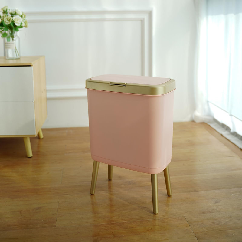 Poubelle en plastique (4 gallons), Rose